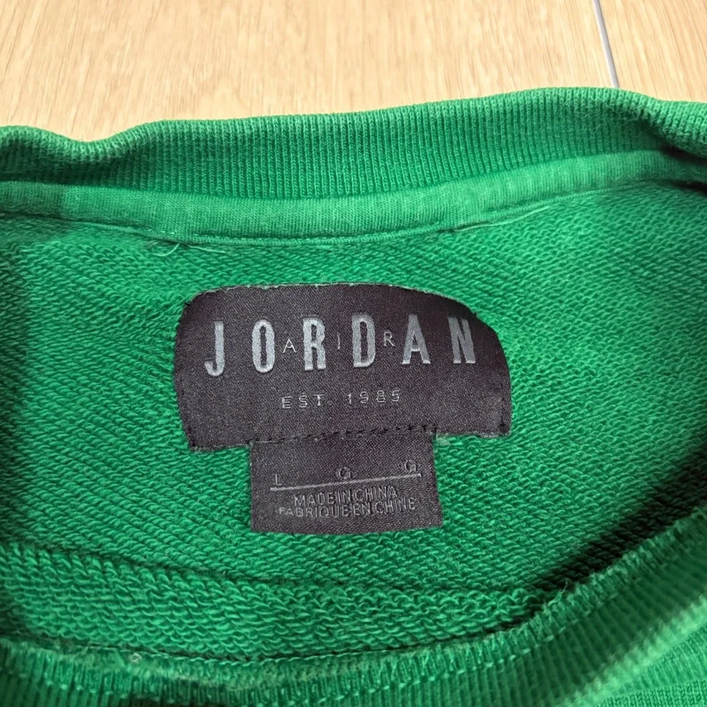 Air Jordan Brand Wings Classic Crewneck Sweatshirt Green Mens Large AO0426-302